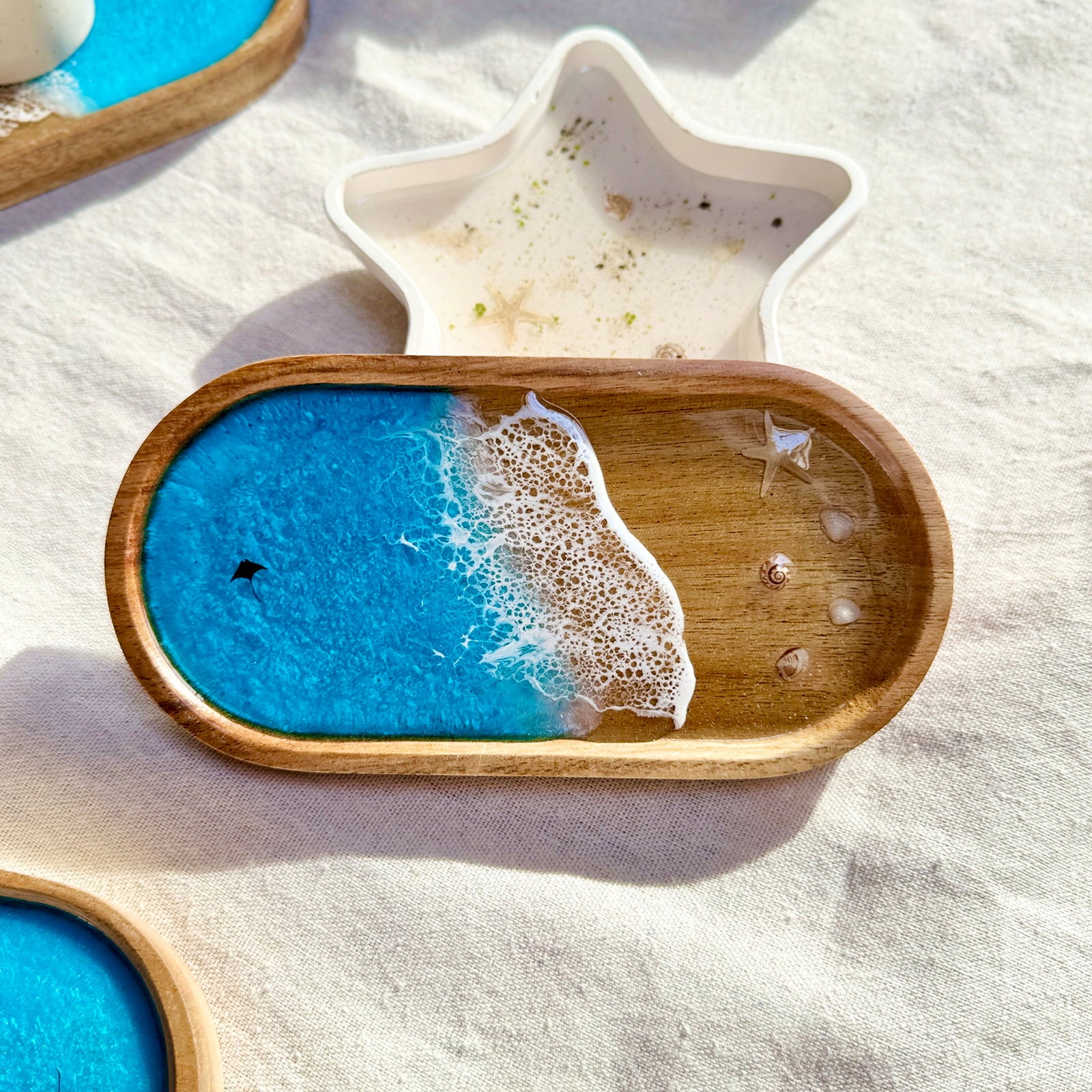 Ocean Resin Oval Tray