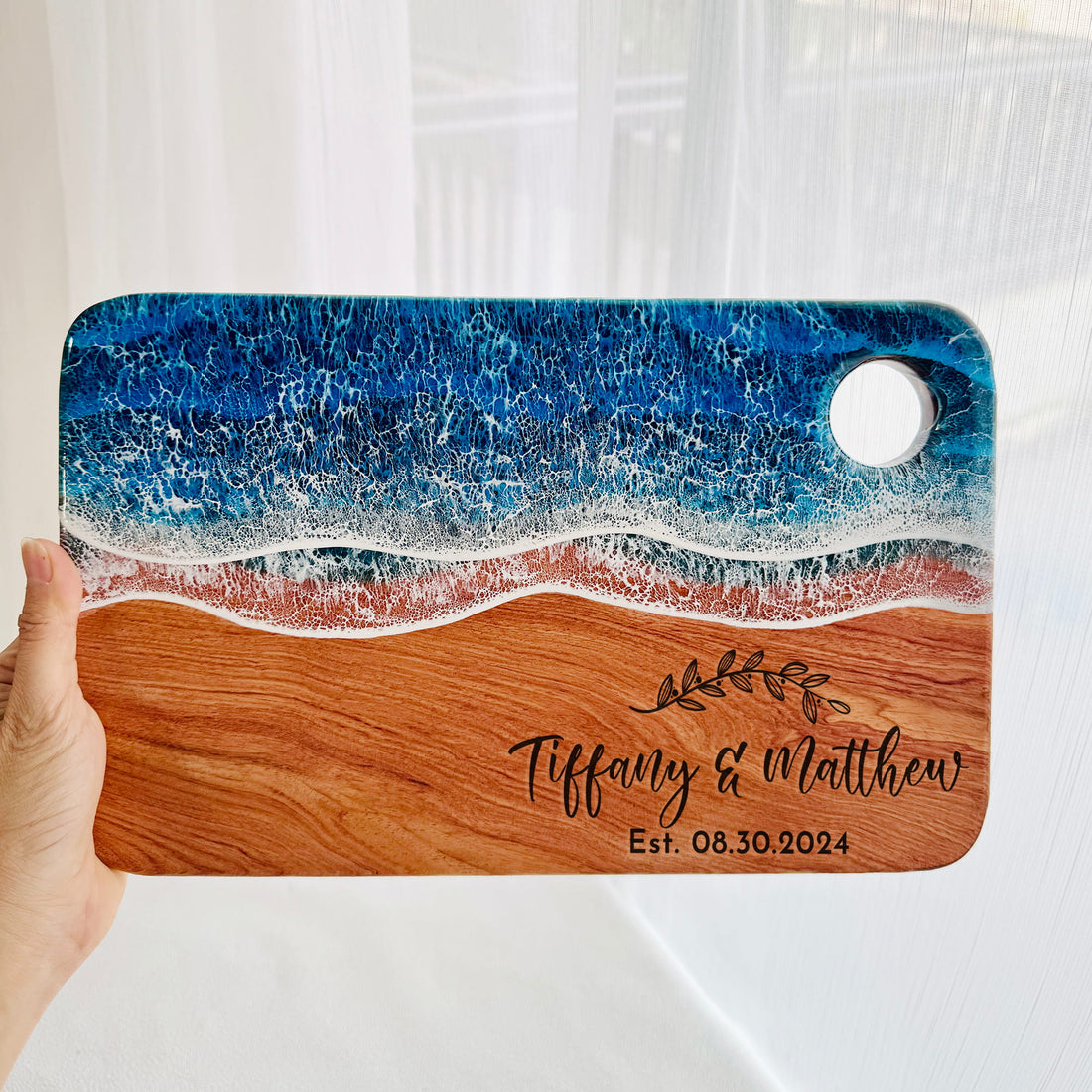 Personalized Ocean Resin Wedding Board