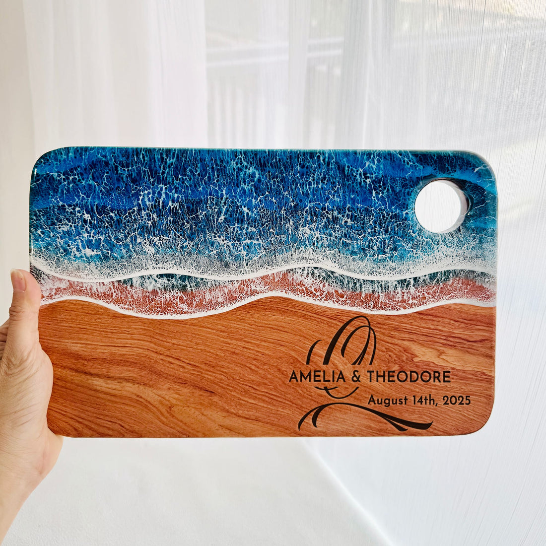 Personalized Ocean Resin Wedding Board