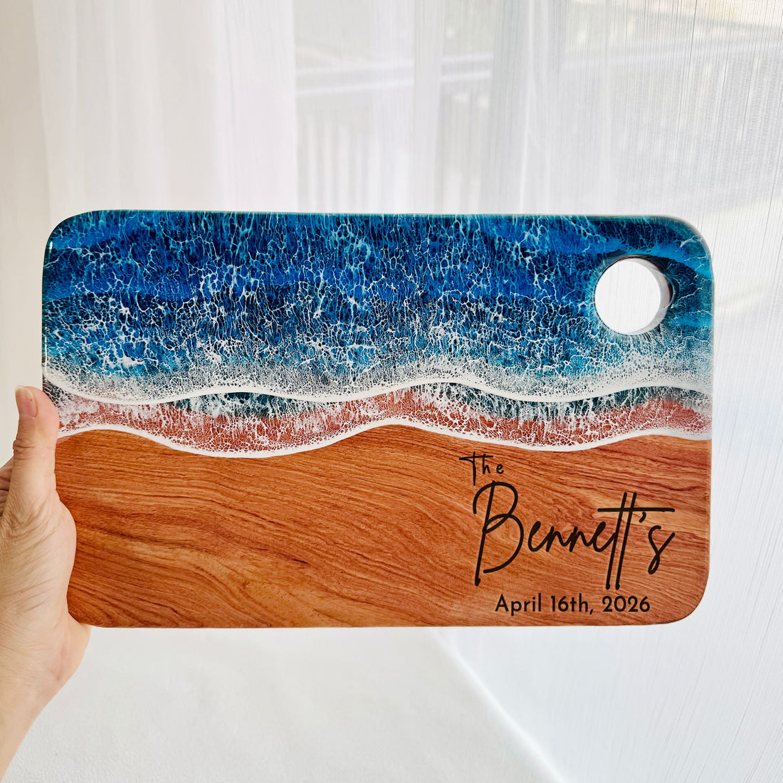 Personalized Ocean Resin Wedding Board