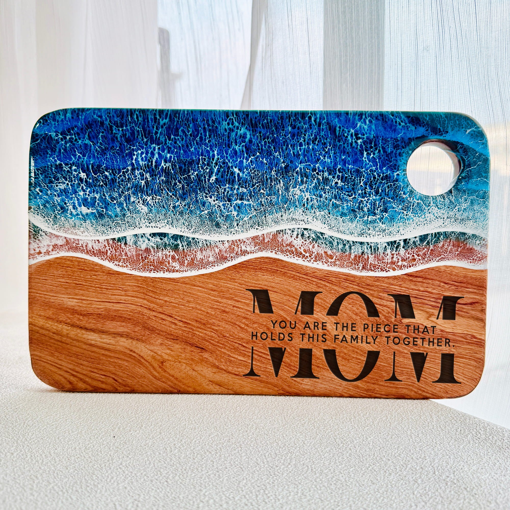 Personalized Ocean Resin Board for Mom