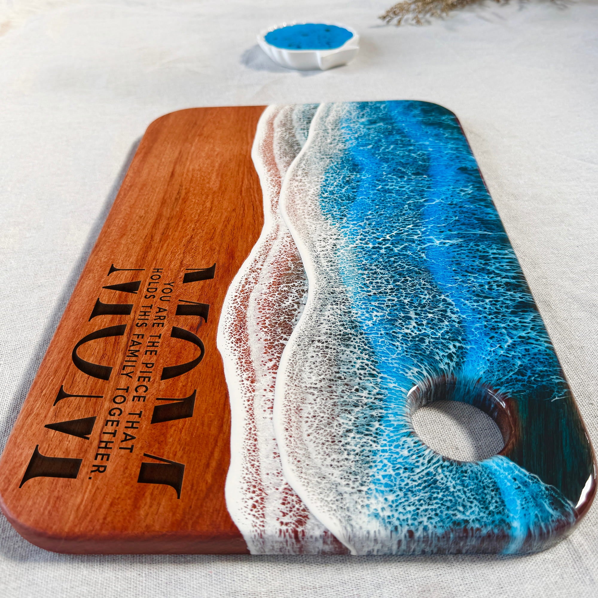 Personalized Ocean Resin Board for Mom