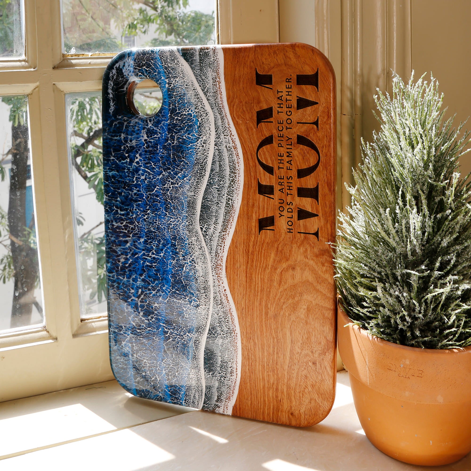 Personalized Ocean Resin Board for Mom