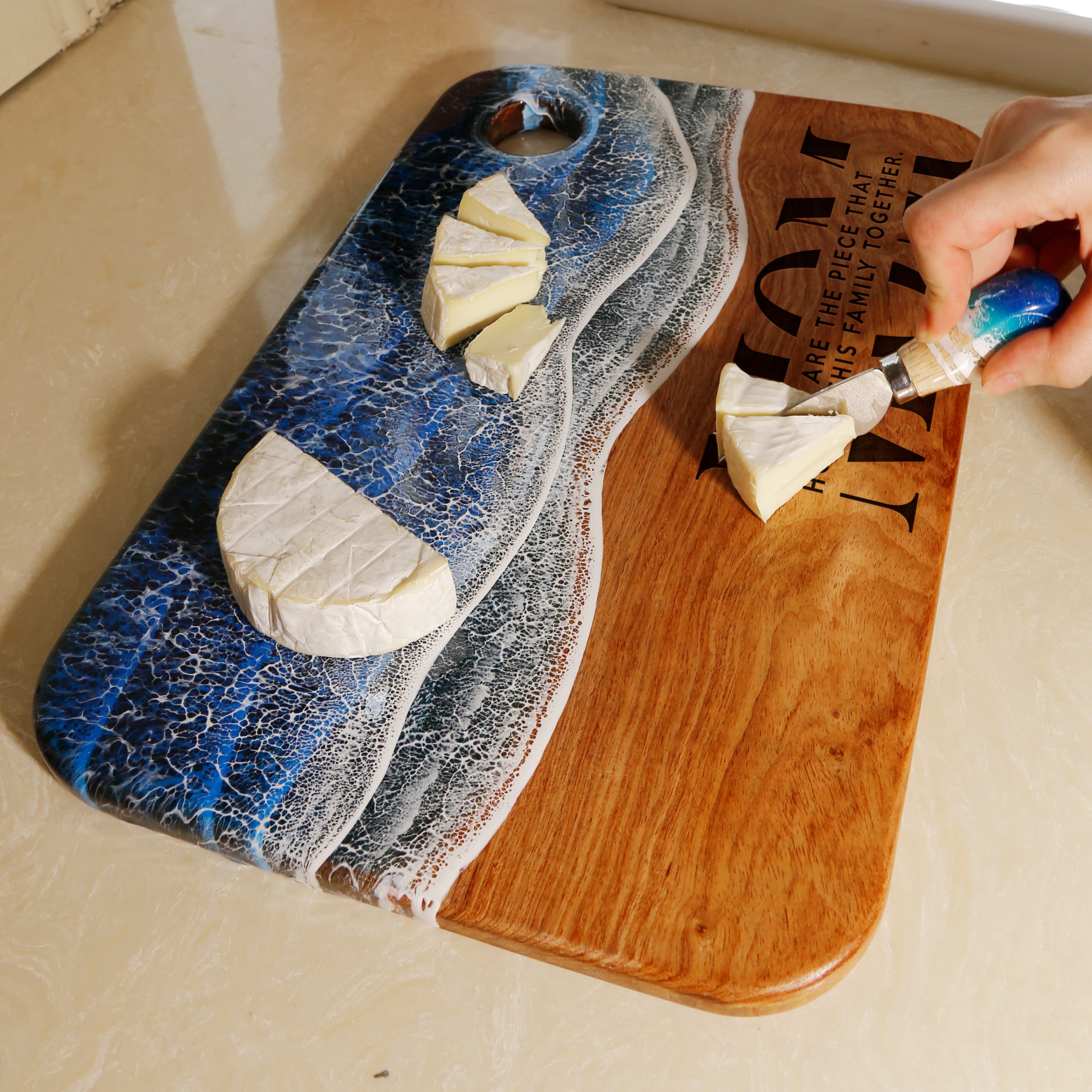 Personalized Ocean Resin Board for Mom