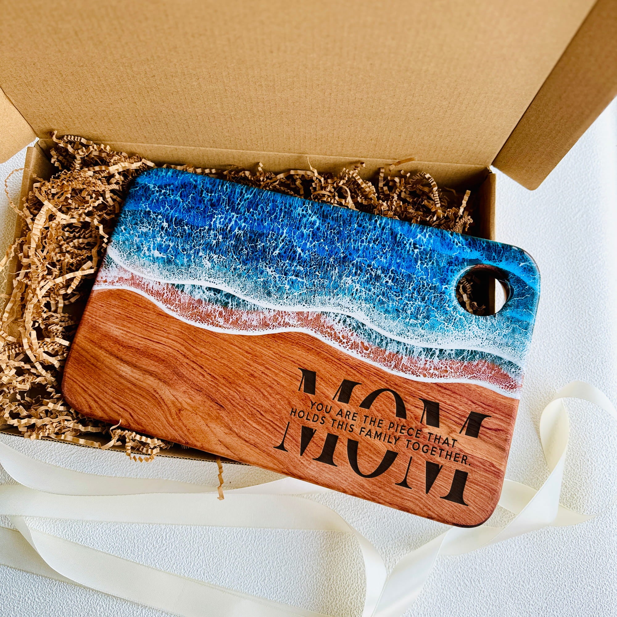 Personalized Ocean Resin Board for Mom