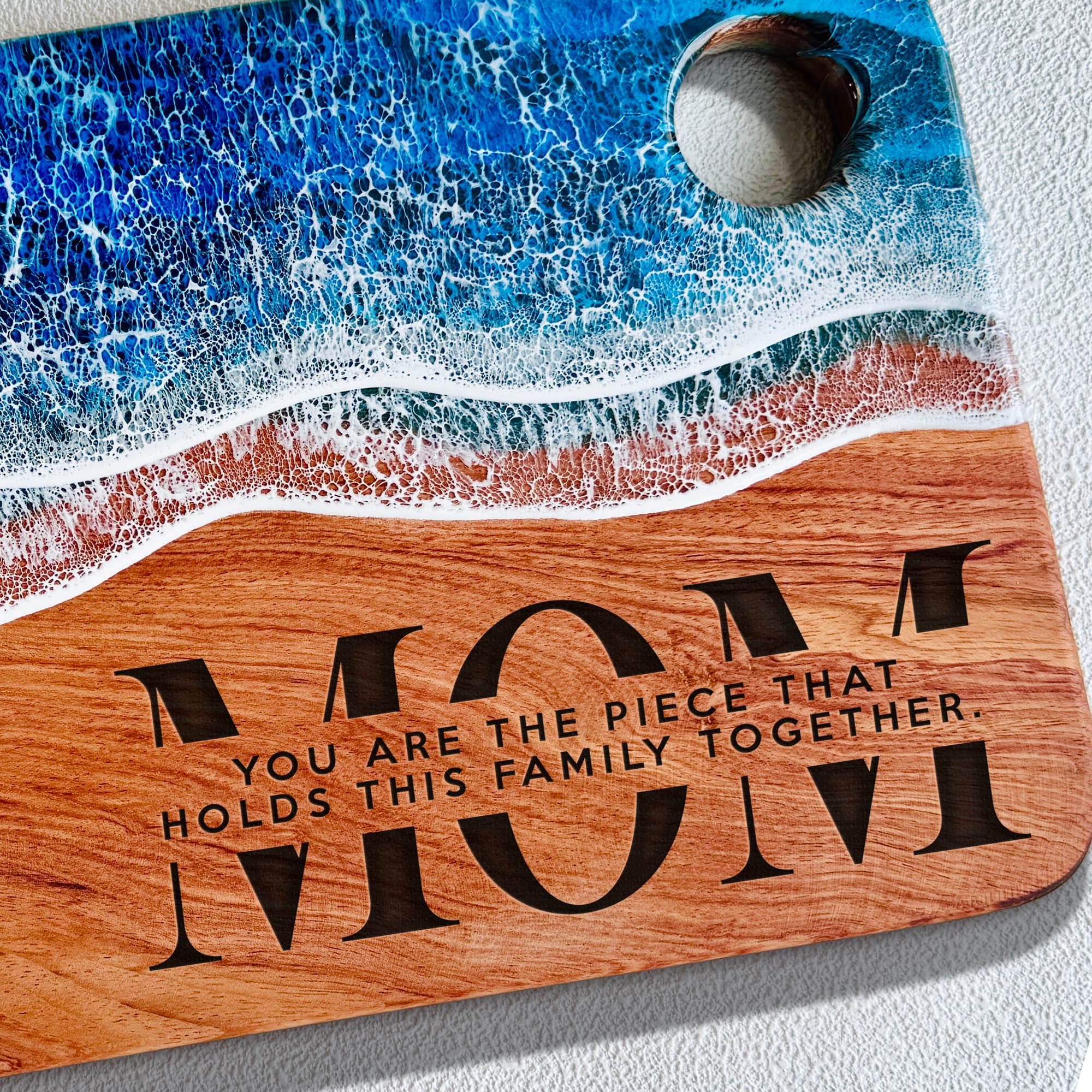 Personalized Ocean Resin Board for Mom