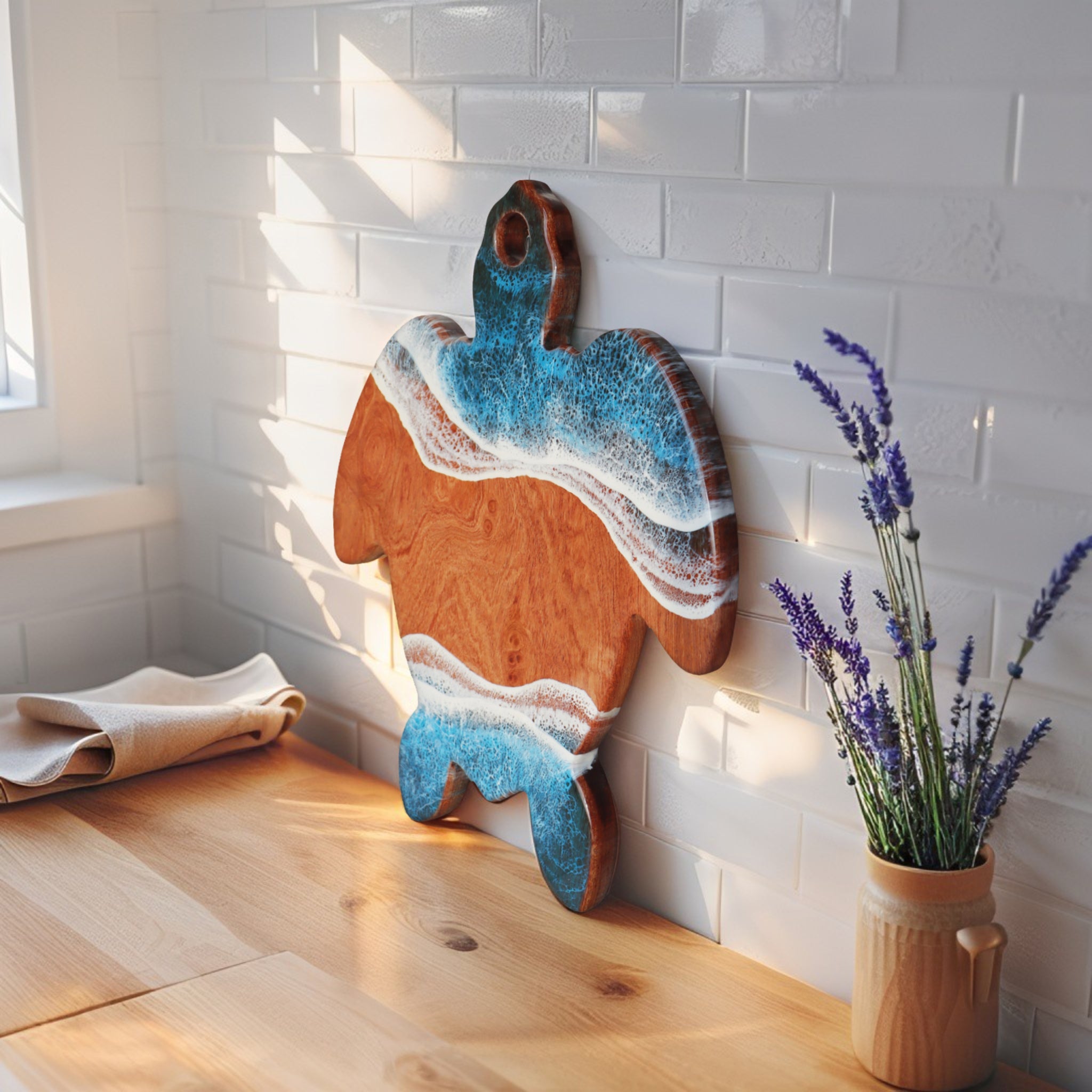 "Kaimana" - Ocean Resin Turtle Dual Shore Board