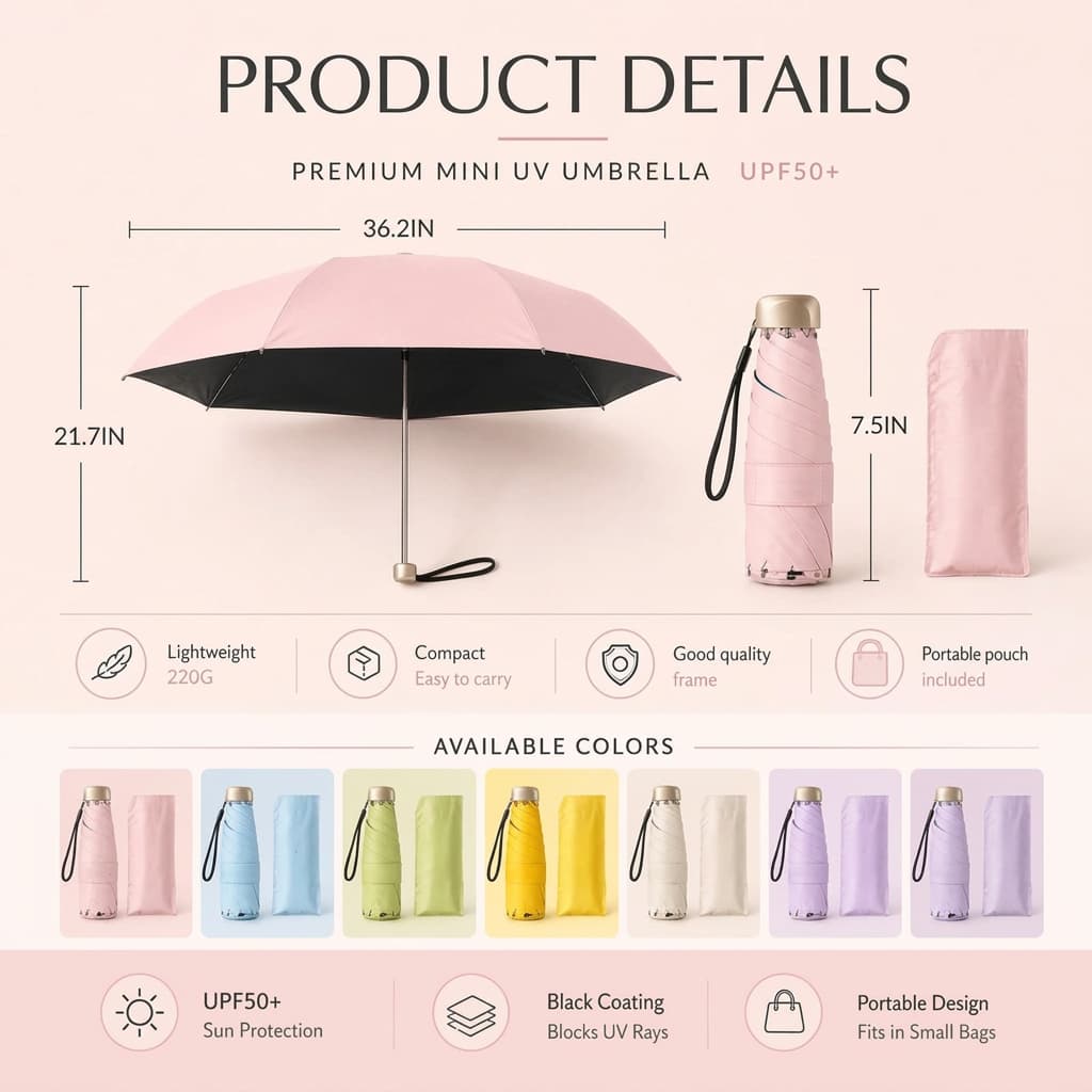 Pocket Mini UV Umbrella